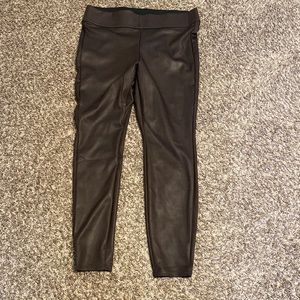 Lane Bryant Faux Leather Chocolate Brown Leggings 18/20